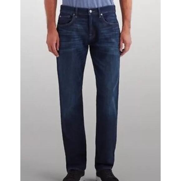 7 For All Mankind Blue Standard Straight Leg Jeans Size 31 - Picture 1 of 10